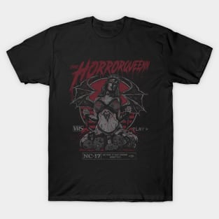 HORRORQUEENN (brick red grey dark grey) T-Shirt